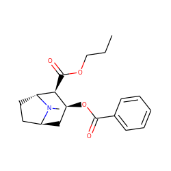 CCCOC(=O)[C@H]1[C@@H](OC(=O)c2ccccc2)C[C@H]2CC[C@H]1N2C ZINC000100647783