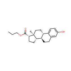 CCCOC(=O)[C@H]1CC[C@H]2[C@@H]3CCc4cc(O)ccc4[C@H]3CC[C@]12C ZINC000103227101