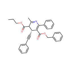 CCCOC(=O)C1C(C)=NC(c2ccccc2)=C(C(=O)OCc2ccccc2)[C@@H]1C#Cc1ccccc1 ZINC000026578550