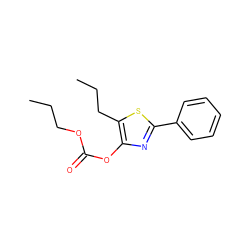 CCCOC(=O)Oc1nc(-c2ccccc2)sc1CCC ZINC000013822625