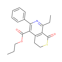 CCCOC(=O)c1c(-c2ccccc2)nc(CC)c2c1CCSC2=O ZINC000013794229