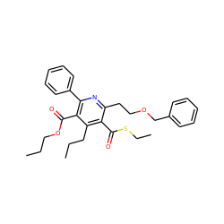 CCCOC(=O)c1c(-c2ccccc2)nc(CCOCc2ccccc2)c(C(=O)SCC)c1CCC ZINC000013672370