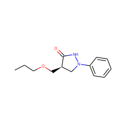 CCCOC[C@@H]1CN(c2ccccc2)NC1=O ZINC000013821584