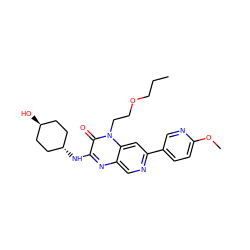 CCCOCCn1c(=O)c(N[C@H]2CC[C@H](O)CC2)nc2cnc(-c3ccc(OC)nc3)cc21 ZINC000253673494