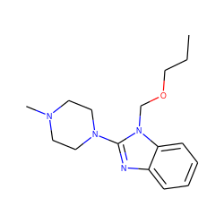 CCCOCn1c(N2CCN(C)CC2)nc2ccccc21 ZINC000038142534