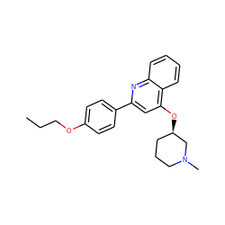 CCCOc1ccc(-c2cc(O[C@@H]3CCCN(C)C3)c3ccccc3n2)cc1 ZINC000096271019