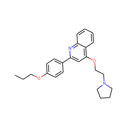 CCCOc1ccc(-c2cc(OCCN3CCCC3)c3ccccc3n2)cc1 ZINC000096271013