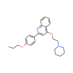 CCCOc1ccc(-c2cc(OCCN3CCCCC3)c3ccccc3n2)cc1 ZINC000066103179