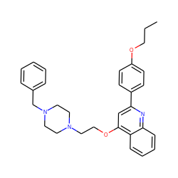 CCCOc1ccc(-c2cc(OCCN3CCN(Cc4ccccc4)CC3)c3ccccc3n2)cc1 ZINC000096271025