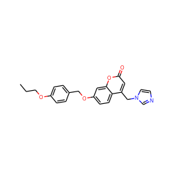 CCCOc1ccc(COc2ccc3c(Cn4ccnc4)cc(=O)oc3c2)cc1 ZINC000299829538