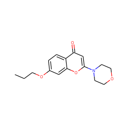 CCCOc1ccc2c(=O)cc(N3CCOCC3)oc2c1 ZINC000013676980