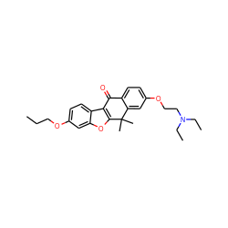 CCCOc1ccc2c3c(oc2c1)C(C)(C)c1cc(OCCN(CC)CC)ccc1C3=O ZINC000071334116