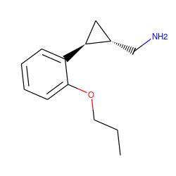 CCCOc1ccccc1[C@H]1C[C@@H]1CN ZINC000084619868