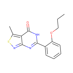 CCCOc1ccccc1-c1nc2nsc(C)c2c(=O)[nH]1 ZINC000013755562