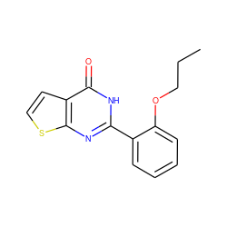 CCCOc1ccccc1-c1nc2sccc2c(=O)[nH]1 ZINC000001914216