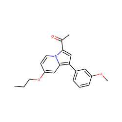 CCCOc1ccn2c(C(C)=O)cc(-c3cccc(OC)c3)c2c1 ZINC000514251315