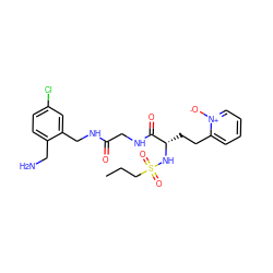 CCCS(=O)(=O)N[C@@H](CCc1cccc[n+]1[O-])C(=O)NCC(=O)NCc1cc(Cl)ccc1CN ZINC000028706154