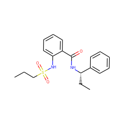 CCCS(=O)(=O)Nc1ccccc1C(=O)N[C@@H](CC)c1ccccc1 ZINC000026722140