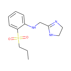 CCCS(=O)(=O)c1ccccc1NCC1=NCCN1 ZINC000013473759