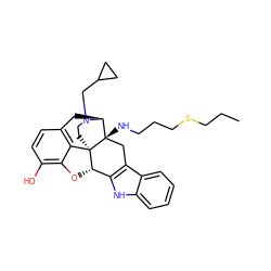 CCCSCCCN[C@@]12Cc3c([nH]c4ccccc34)[C@@H]3Oc4c(O)ccc5c4[C@]31CCN(CC1CC1)[C@H]2C5 ZINC000028016663