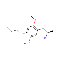 CCCSc1cc(OC)c(C[C@@H](C)N)cc1OC ZINC000013641733