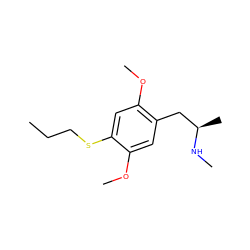 CCCSc1cc(OC)c(C[C@@H](C)NC)cc1OC ZINC000013641793