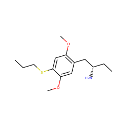 CCCSc1cc(OC)c(C[C@@H](N)CC)cc1OC ZINC000013641775