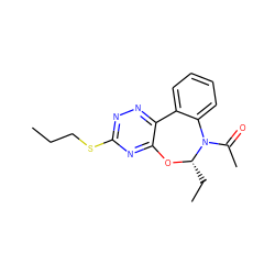 CCCSc1nnc2c(n1)O[C@@H](CC)N(C(C)=O)c1ccccc1-2 ZINC000002488886