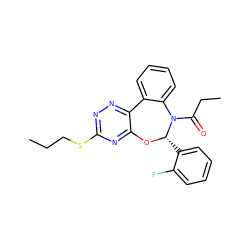 CCCSc1nnc2c(n1)O[C@@H](c1ccccc1F)N(C(=O)CC)c1ccccc1-2 ZINC000003000908