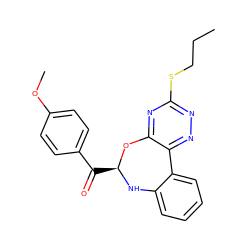 CCCSc1nnc2c(n1)O[C@H](C(=O)c1ccc(OC)cc1)Nc1ccccc1-2 ZINC000002747017