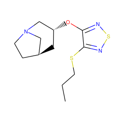 CCCSc1nsnc1O[C@@H]1C[C@H]2CCN(C2)C1 ZINC000013777609