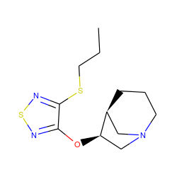 CCCSc1nsnc1O[C@@H]1CN2CCC[C@H]1C2 ZINC000144282706