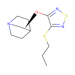 CCCSc1nsnc1O[C@@H]1CN2CCC1CC2 ZINC000013777556