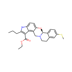 CCCc1[nH]c2ccc3c(c2c1C(=O)OCC)CN1CCc2cc(SC)ccc2[C@@H]1O3 ZINC000013474843