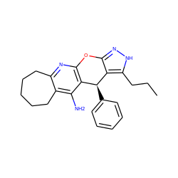 CCCc1[nH]nc2c1[C@@H](c1ccccc1)c1c(nc3c(c1N)CCCCC3)O2 ZINC001772622970