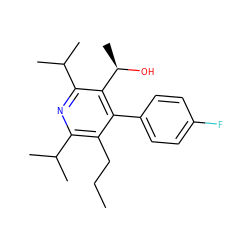 CCCc1c(C(C)C)nc(C(C)C)c([C@@H](C)O)c1-c1ccc(F)cc1 ZINC000013437756