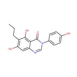 CCCc1c(O)cc2ncn(-c3ccc(O)cc3)c(=O)c2c1O ZINC000013685411