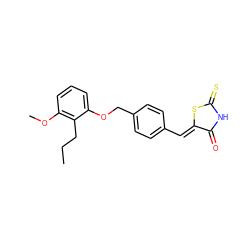 CCCc1c(OC)cccc1OCc1ccc(/C=C2\SC(=S)NC2=O)cc1 ZINC000026280750