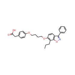 CCCc1c(OCCCCOc2ccc(CC(=O)O)cc2)ccc2c(-c3ccccc3)noc12 ZINC000001554220