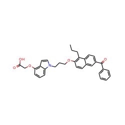 CCCc1c(OCCCn2ccc3c(OCC(=O)O)cccc32)ccc2cc(C(=O)c3ccccc3)ccc12 ZINC000036757870