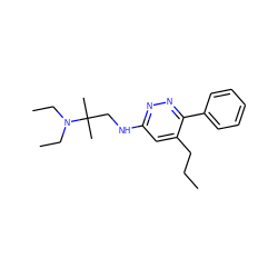 CCCc1cc(NCC(C)(C)N(CC)CC)nnc1-c1ccccc1 ZINC000000005271