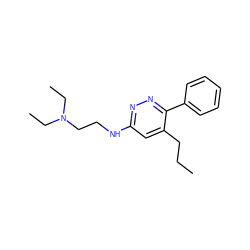 CCCc1cc(NCCN(CC)CC)nnc1-c1ccccc1 ZINC000000012462