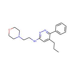 CCCc1cc(NCCN2CCOCC2)nnc1-c1ccccc1 ZINC000027898278