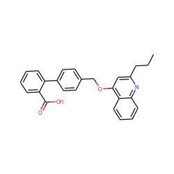 CCCc1cc(OCc2ccc(-c3ccccc3C(=O)O)cc2)c2ccccc2n1 ZINC000013728629