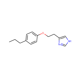 CCCc1ccc(OCCc2c[nH]cn2)cc1 ZINC000000018832