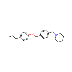 CCCc1ccc(OCc2ccc(CN3CCCCC3)cc2)cc1 ZINC000013517666