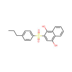 CCCc1ccc(S(=O)(=O)c2cc(O)c3ccccc3c2O)cc1 ZINC000040834086