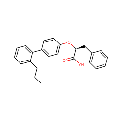 CCCc1ccccc1-c1ccc(O[C@@H](Cc2ccccc2)C(=O)O)cc1 ZINC000095596962