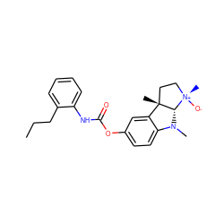 CCCc1ccccc1NC(=O)Oc1ccc2c(c1)[C@]1(C)CC[N@+](C)([O-])[C@@H]1N2C ZINC000261191435