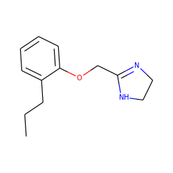 CCCc1ccccc1OCC1=NCCN1 ZINC000013805961